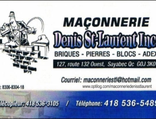 MAÇONNERIE DENIS ST LAURENT