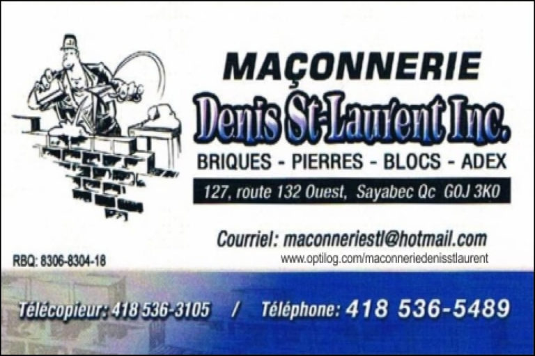MAÇONNERIE DENIS ST LAURENT