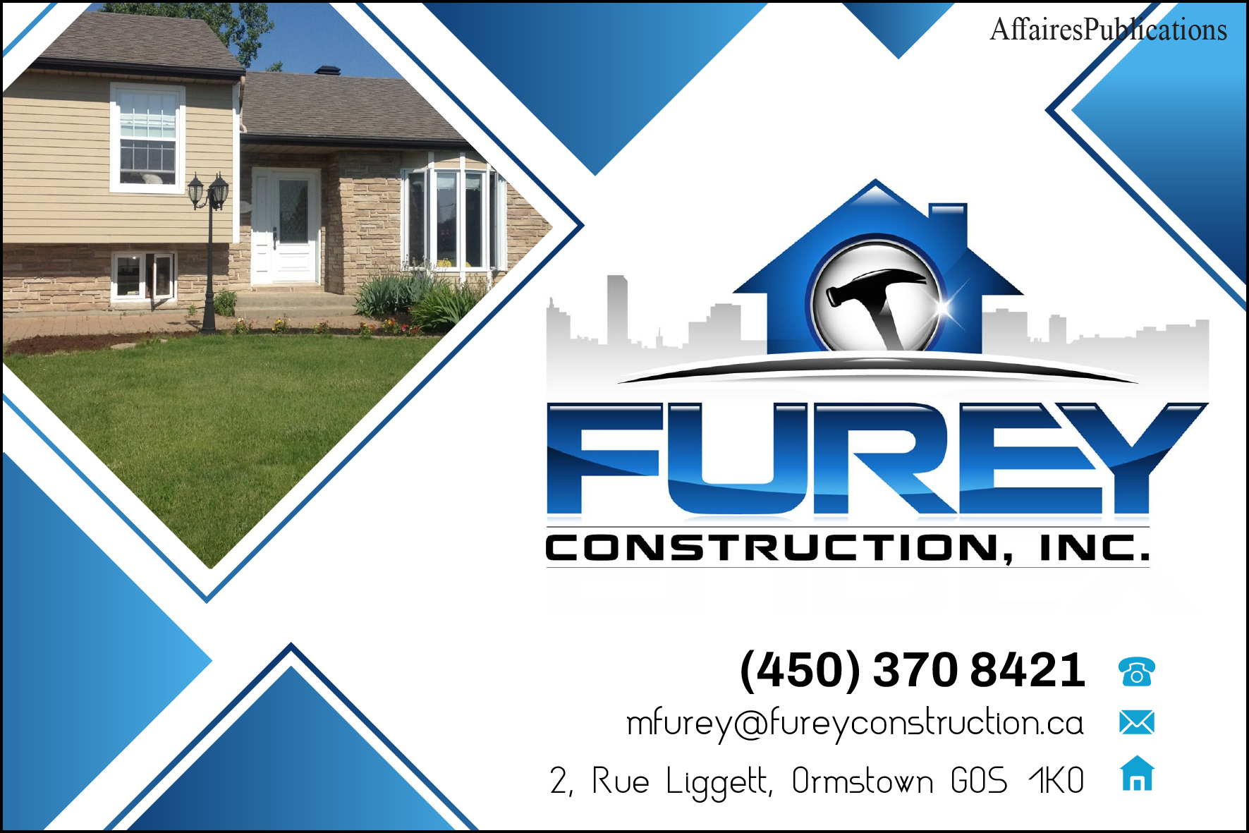 CONSTRUCTION FUREY INC