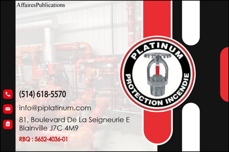 PROTECTION INCENDIE PLATINUM<br/>9263-3429 QUÉBEC INC