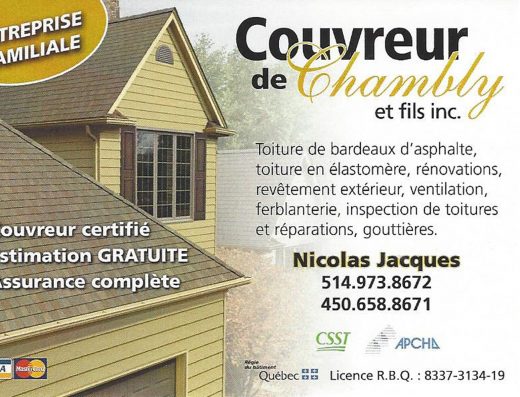 COUVREUR DE CHAMBLY (2006) INC