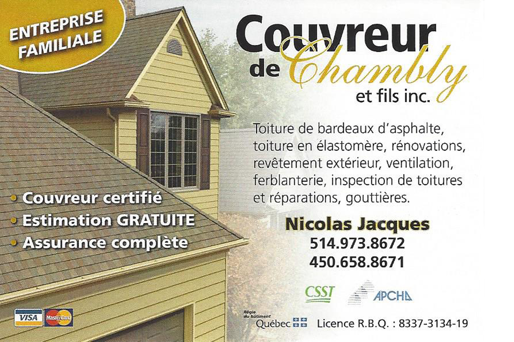 COUVREUR DE CHAMBLY (2006) INC