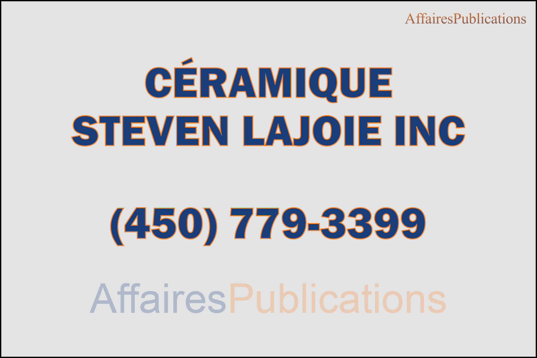 CÉRAMIQUE STEVEN LAJOIE INC