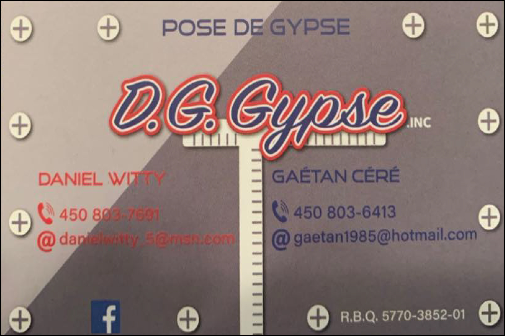 Verso carte de visite