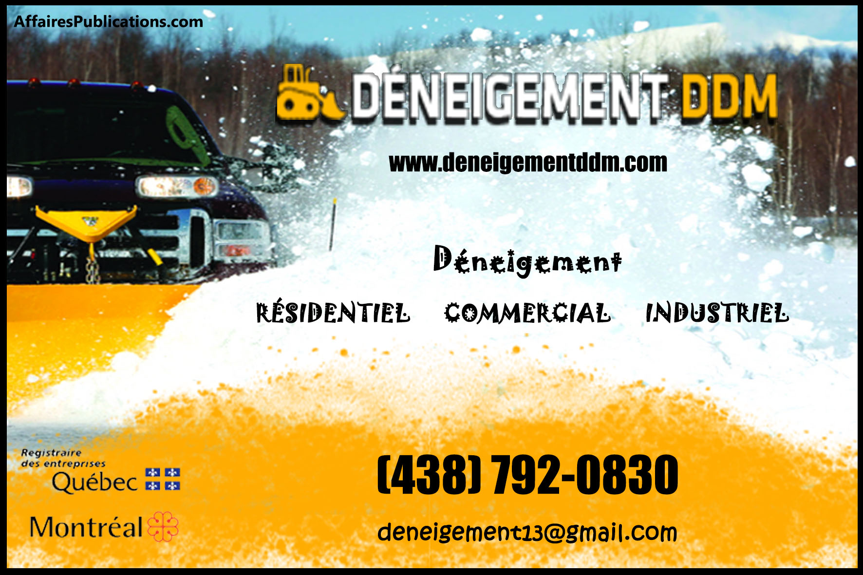 DÉNEIGEMENT & EXCAVATION DDM