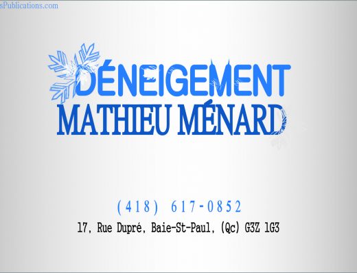 DÉNEIGEMENT MATHIEU MÉNARD