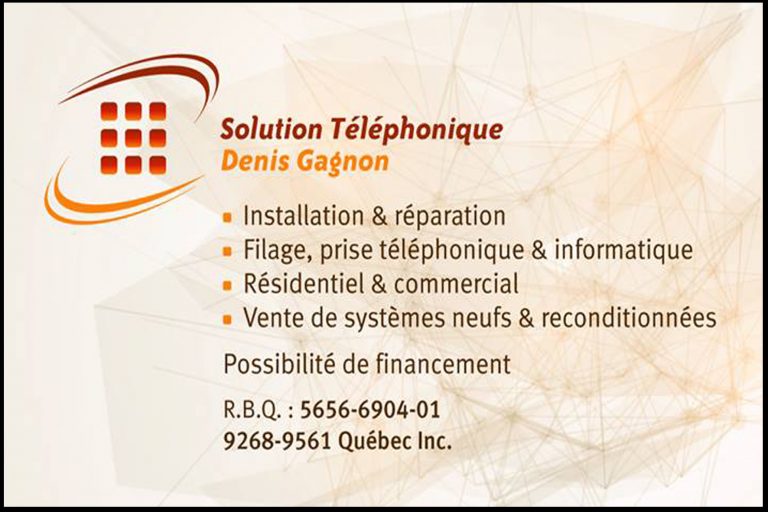 SOLUTION TÉLÉPHONIQUE DENIS GAGNON 9268-9561 QUÉBEC INC