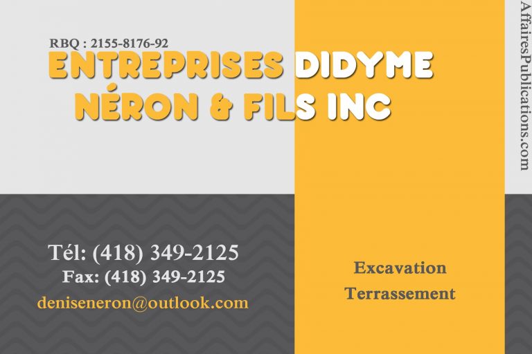 ENTREPRISES DIDYME NÉRON ET FILS INC