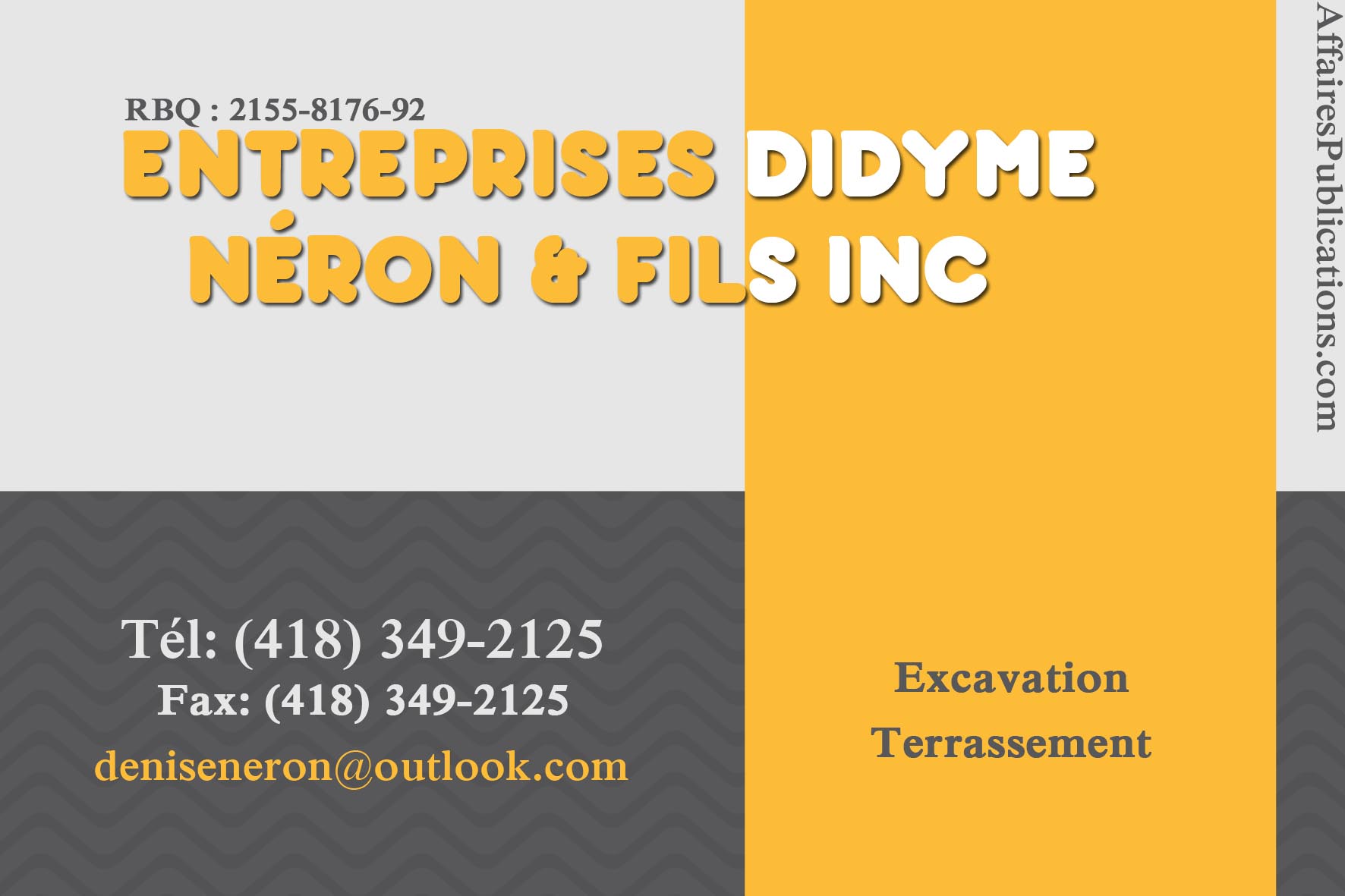ENTREPRISES DIDYME NÉRON ET FILS INC