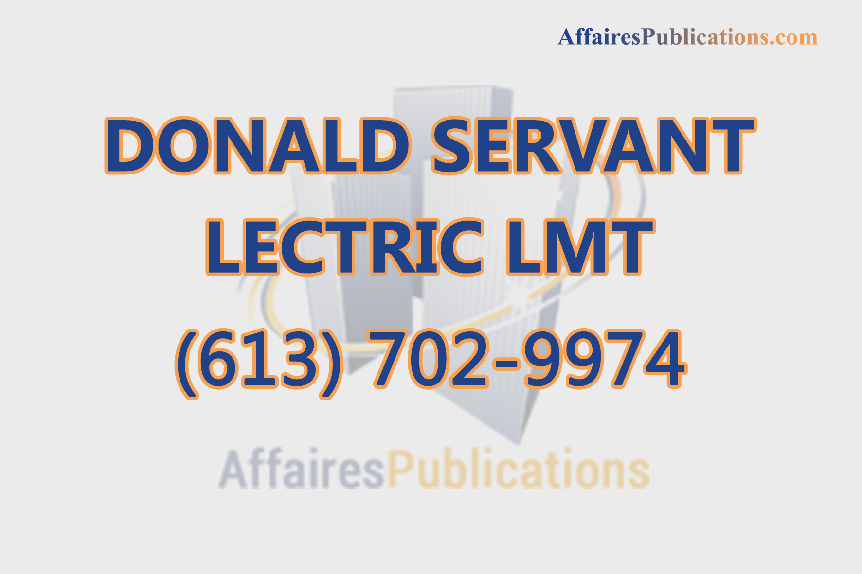 DONALD SERVANT ELECTRIC LMT