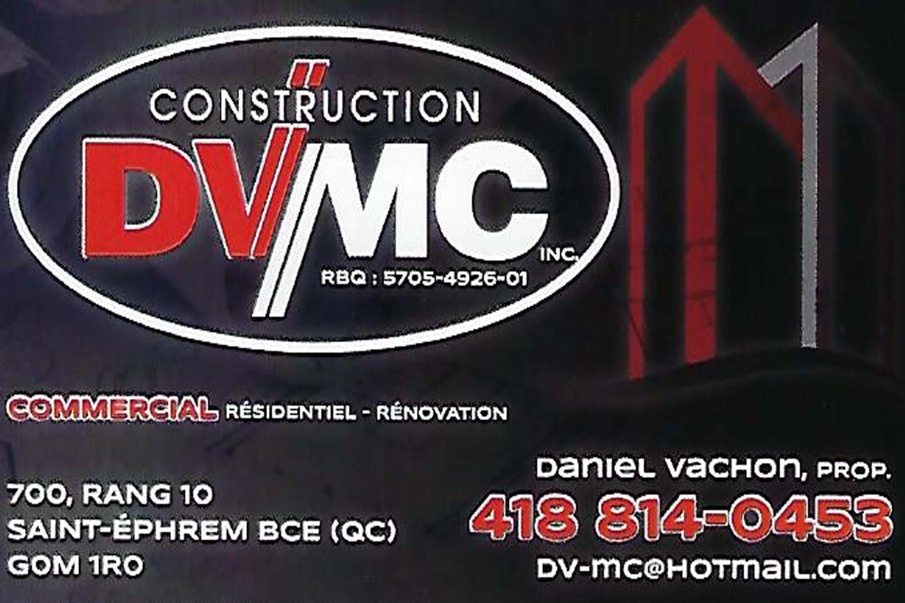 CONSTRUCTION DVMC INC