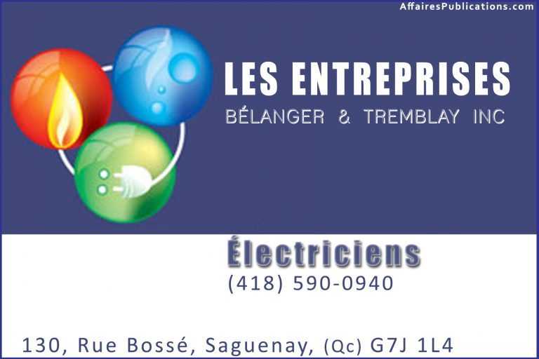 LES ENTREPRISES BÉLANGER & TREMBLAY INC