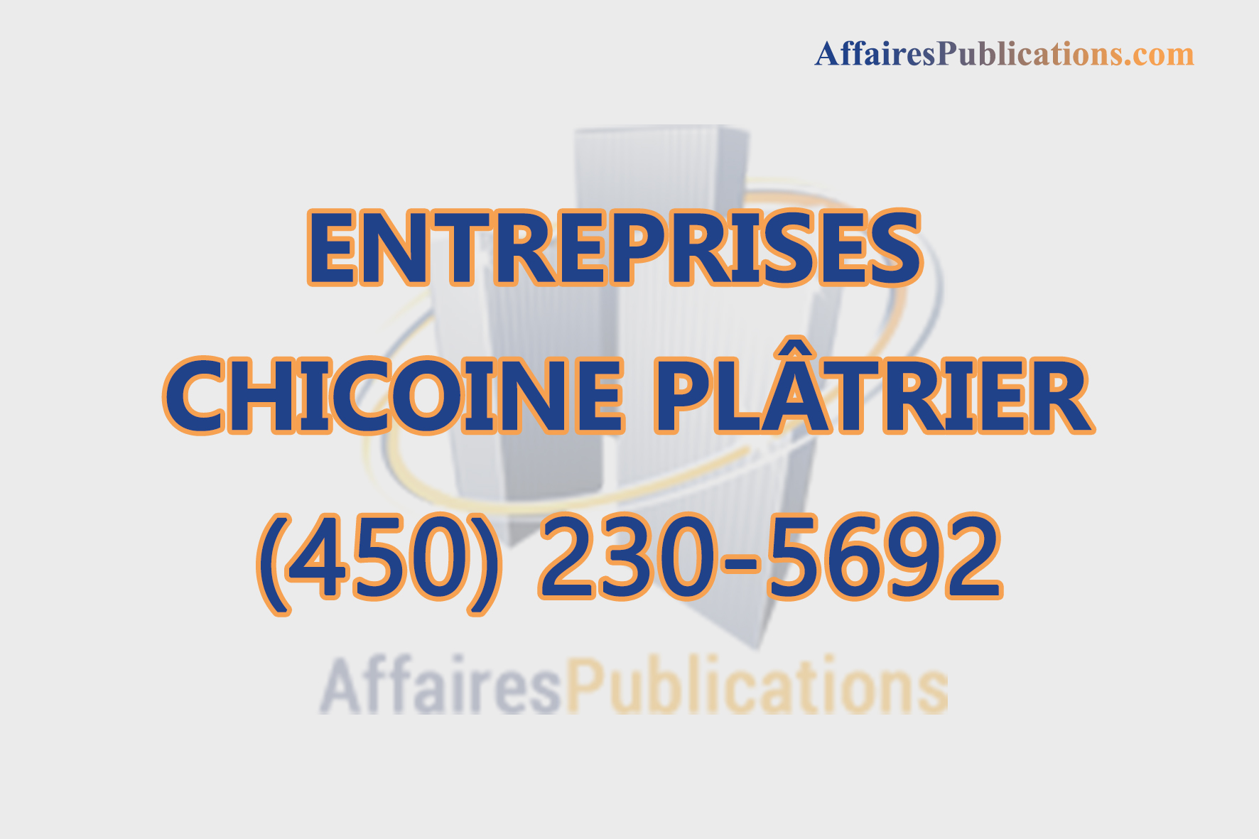 ENTREPRISES CHICOINE PLÂTRIER