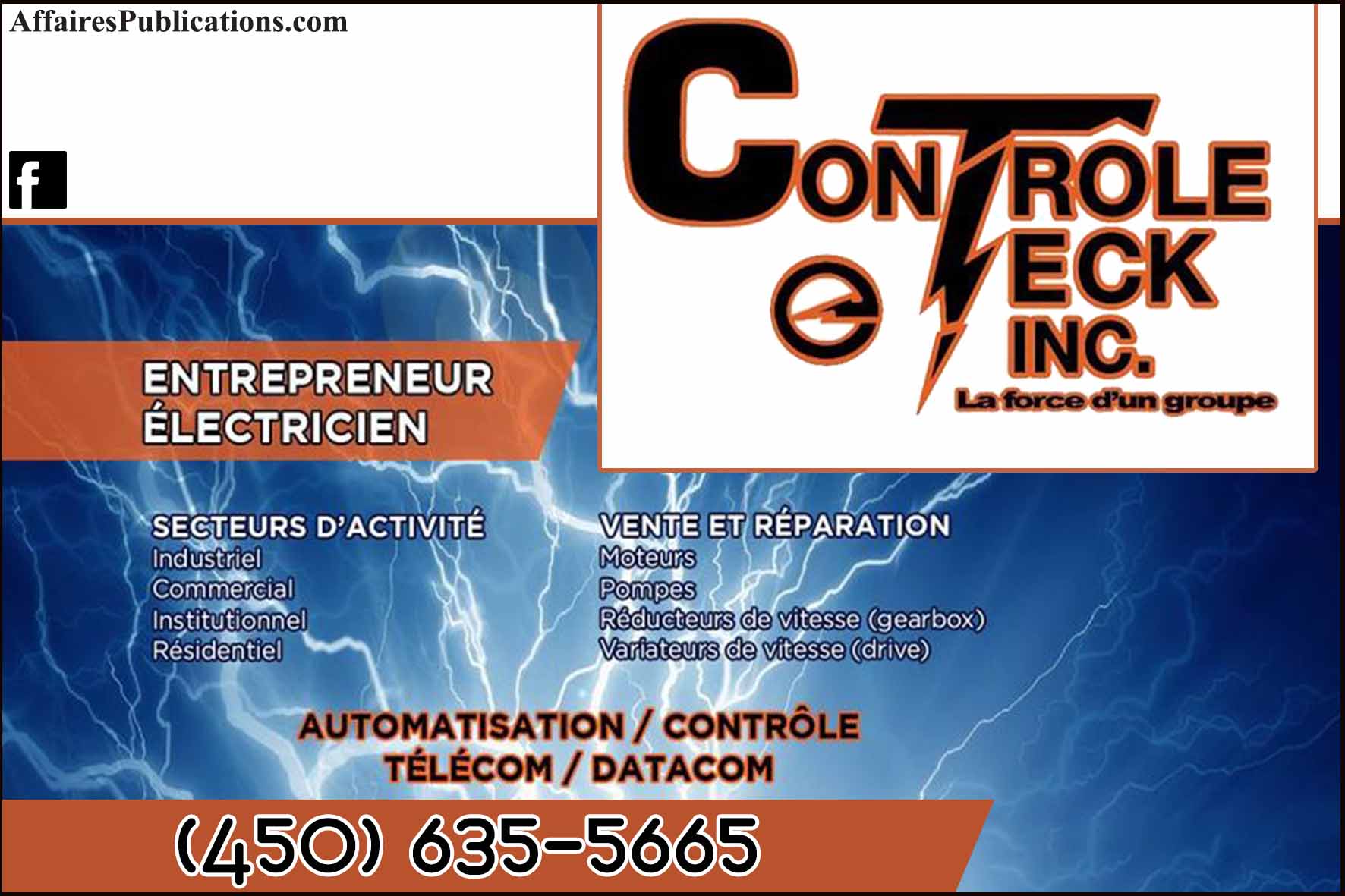 ENTREPRISES D&rsquo;ÉLECTRICITÉ CONTROLE-TECK INC