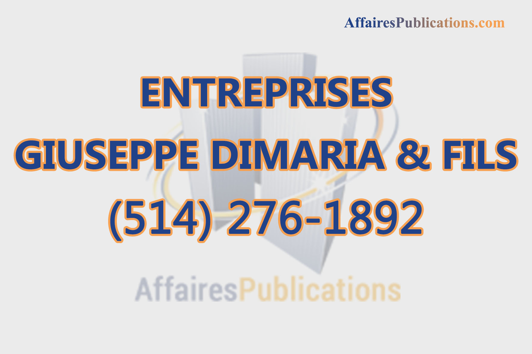 ENTREPRISES GIUSEPPE DIMARIA & FILS