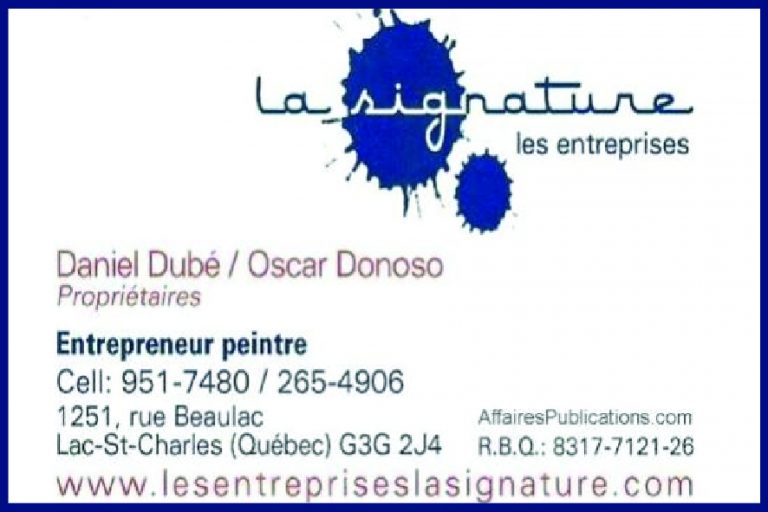 ENTREPRISES LA SIGNATURE