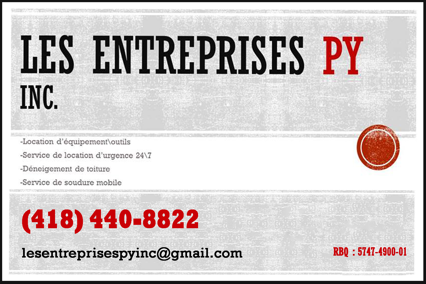 ENTREPRISES PY INC