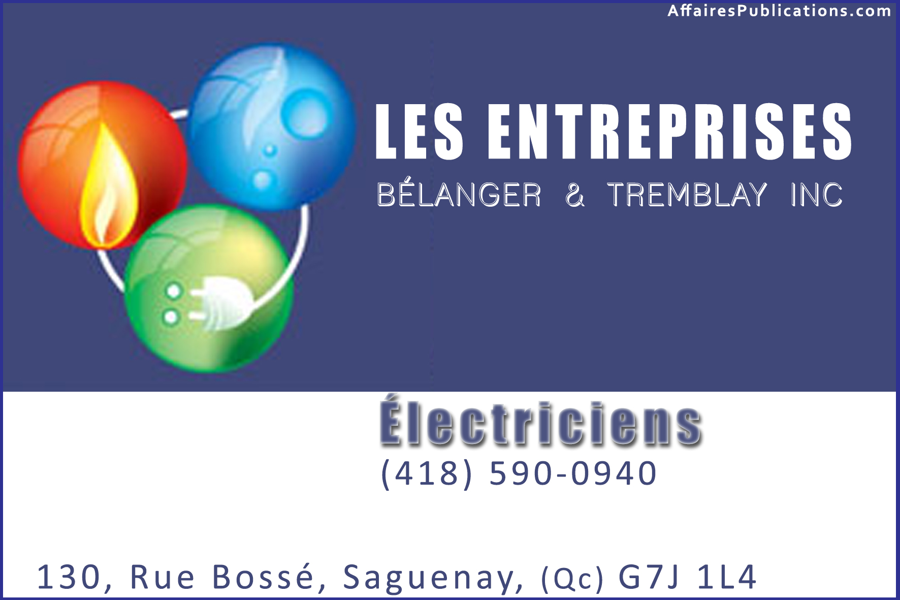 LES ENTREPRISES BÉLANGER & TREMBLAY INC