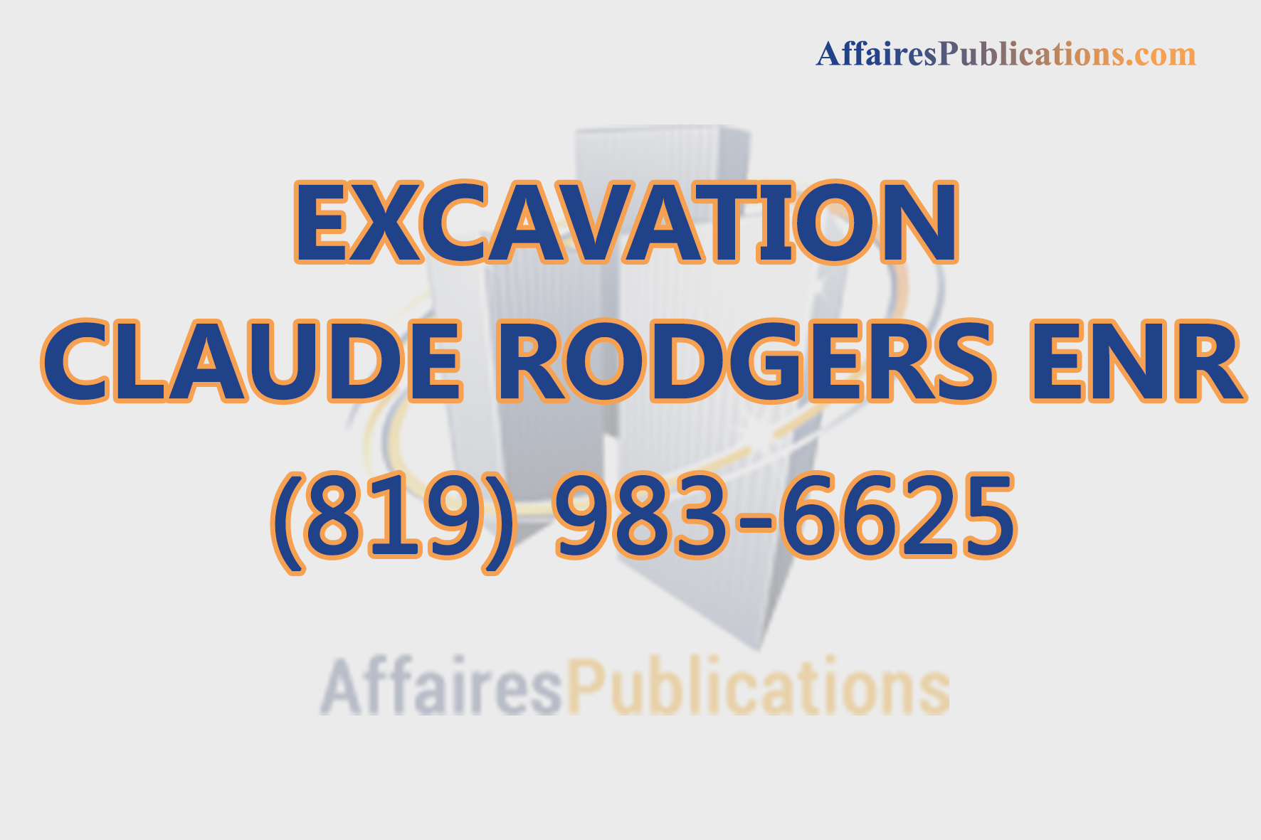 EXCAVATION CLAUDE RODGERS ENR