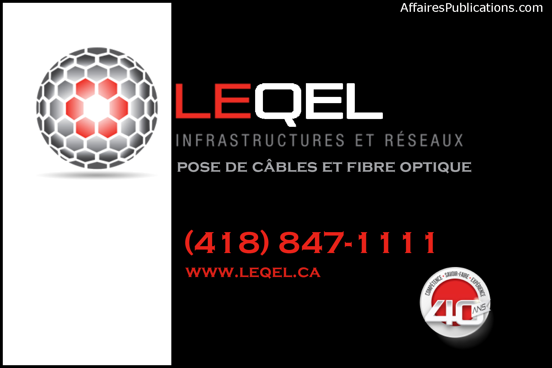 ENTREPRISES QUÉBECOISES D&rsquo;EXCAVATION LEQEL 1993 LTÉE