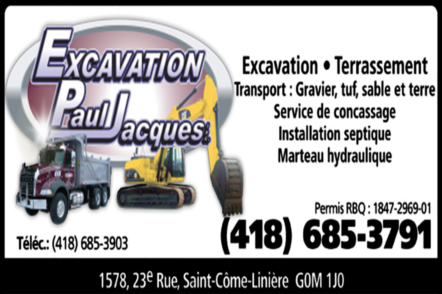 EXCAVATION PAUL JACQUES INC