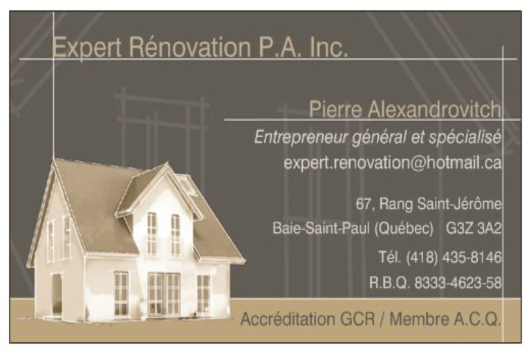 EXPERT RÉNOVATION P A INC