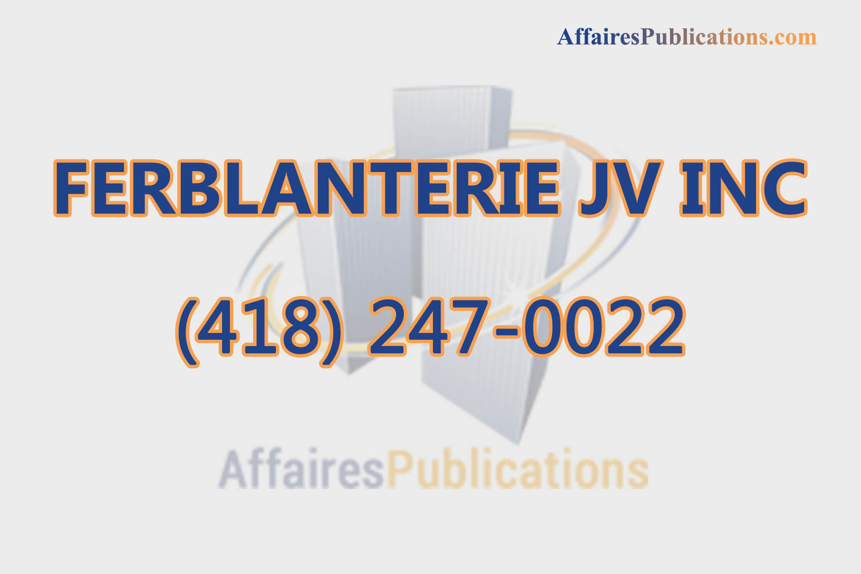 FERBLANTERIE JV INC