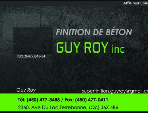 FINITION DE BÉTON GUY ROY INC