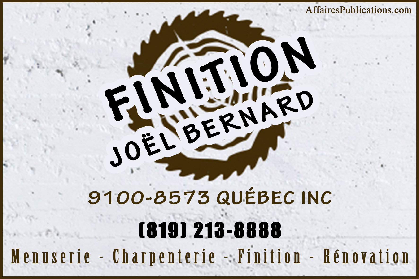 FINITION JOËL BERNARD