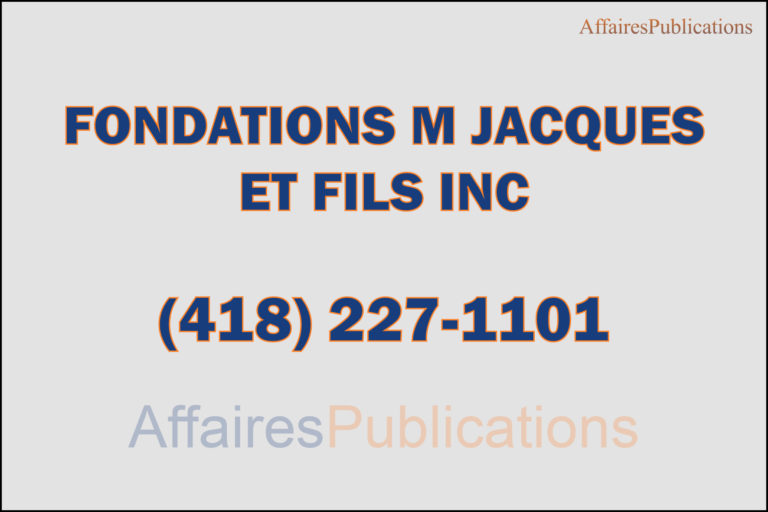 FONDATIONS M JACQUES ET FILS