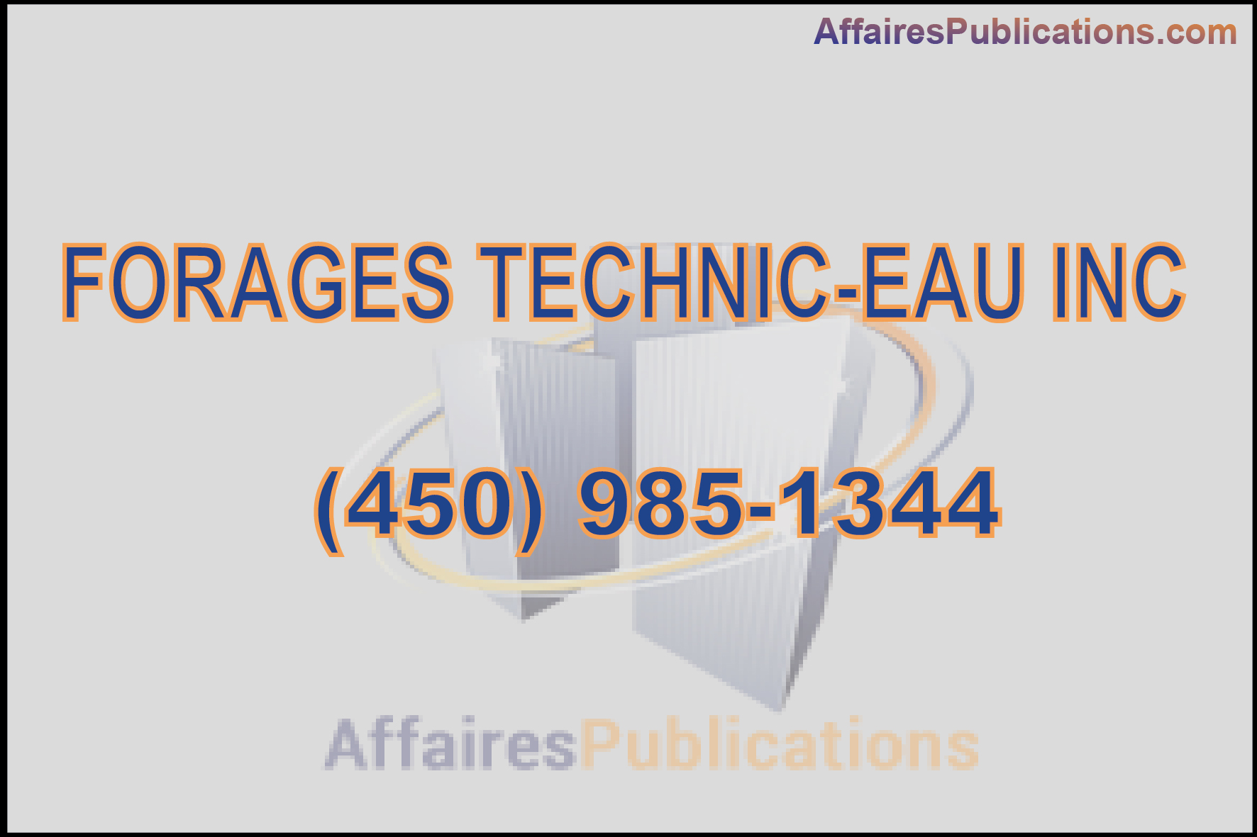 FORAGES TECHNIC-EAU INC