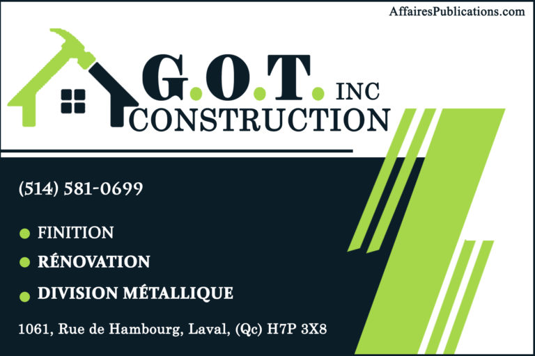 G.O.T. CONSTRUCTION INC