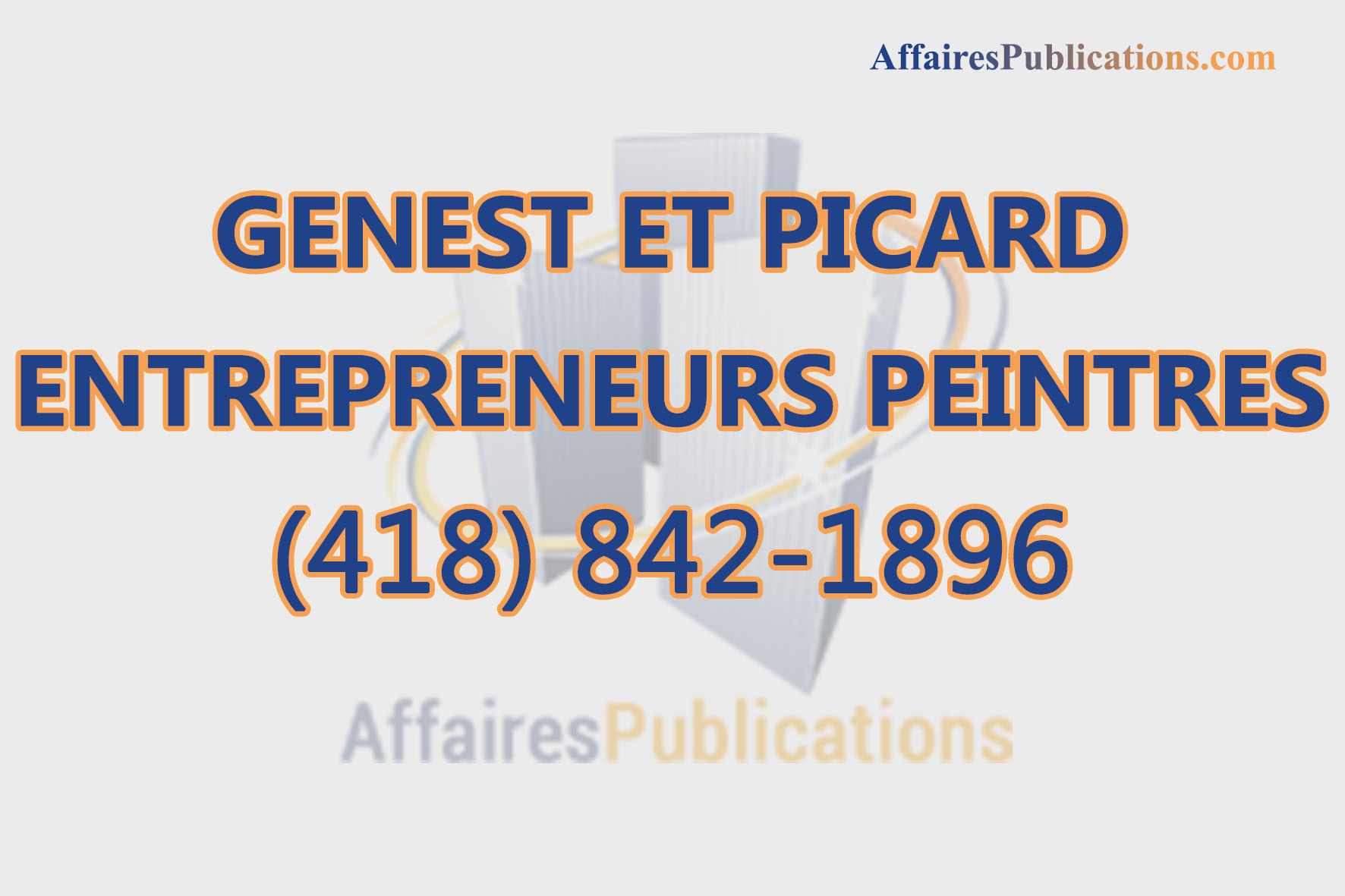 GENEST ET PICARD ENTREPRENEURS PEINTRES
