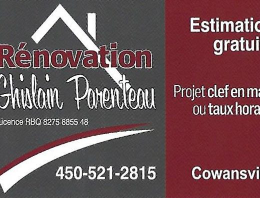 RÉNOVATION GHISLAIN PARENTEAU