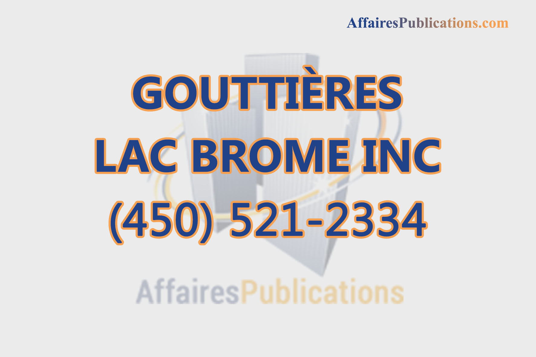 GOUTTIÈRES LAC BROME INC
