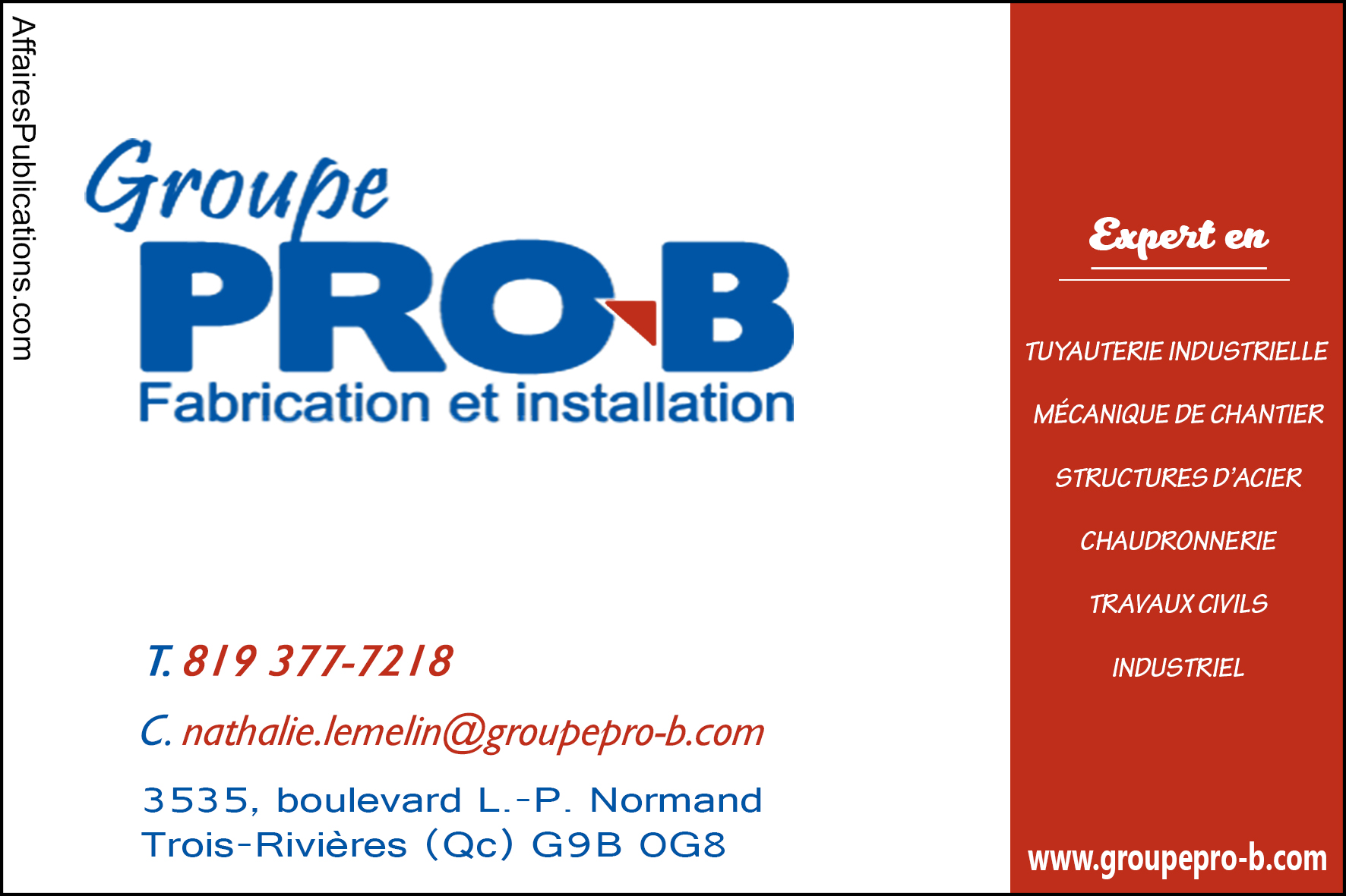 GROUPE PRO-B INC