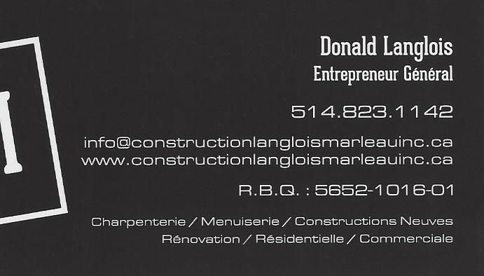 CONSTRUCTIONS LANGLOIS MARLEAU INC