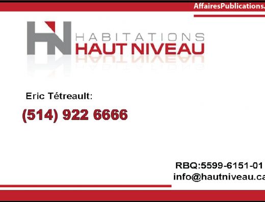 HABITATIONS HAUT NIVEAU