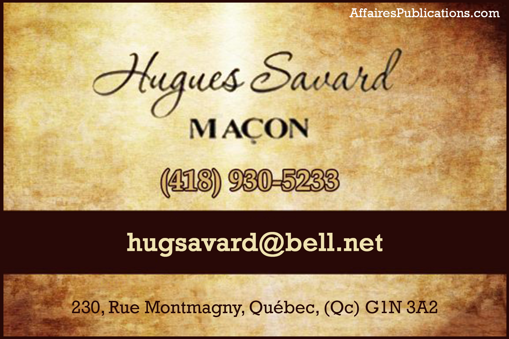 HUGUES SAVARD MAÇONNERIE INC