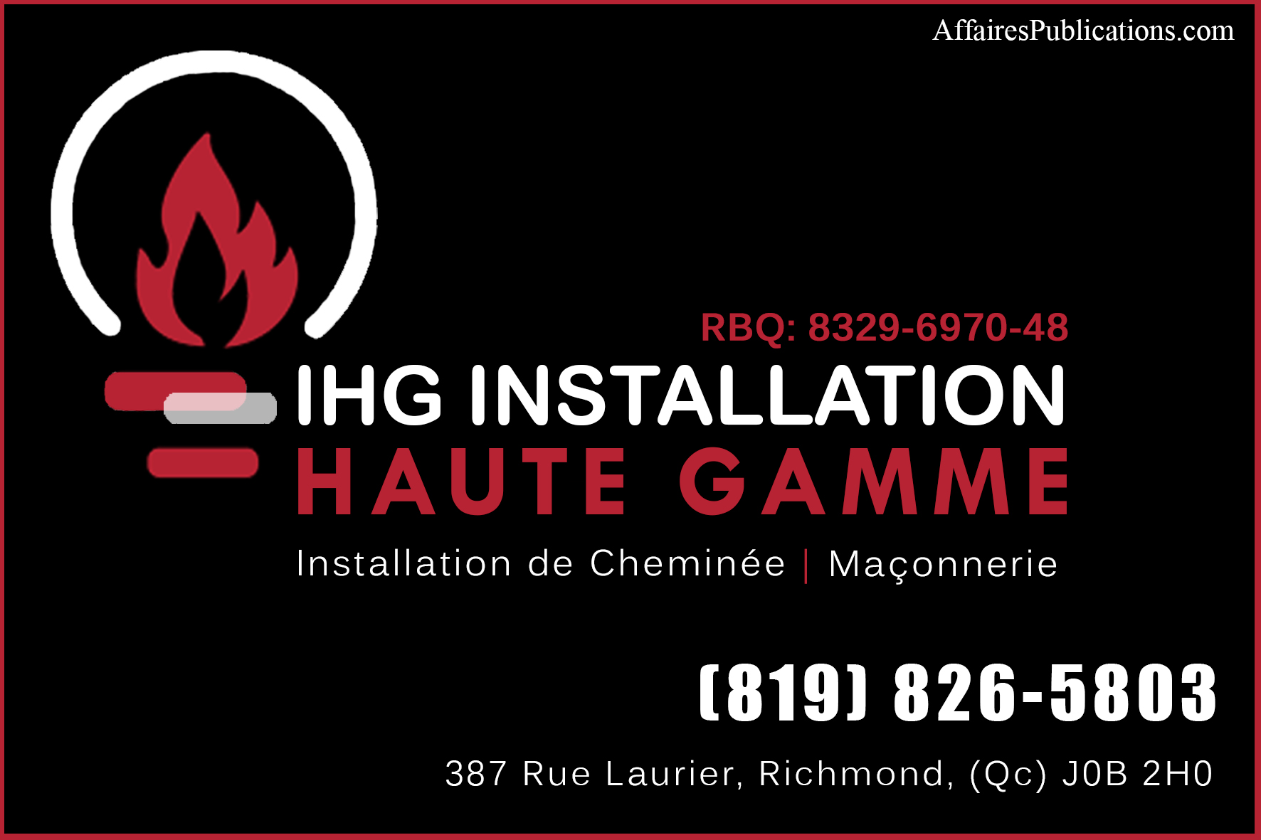 IHG INSTALLATION HAUTE GAMME