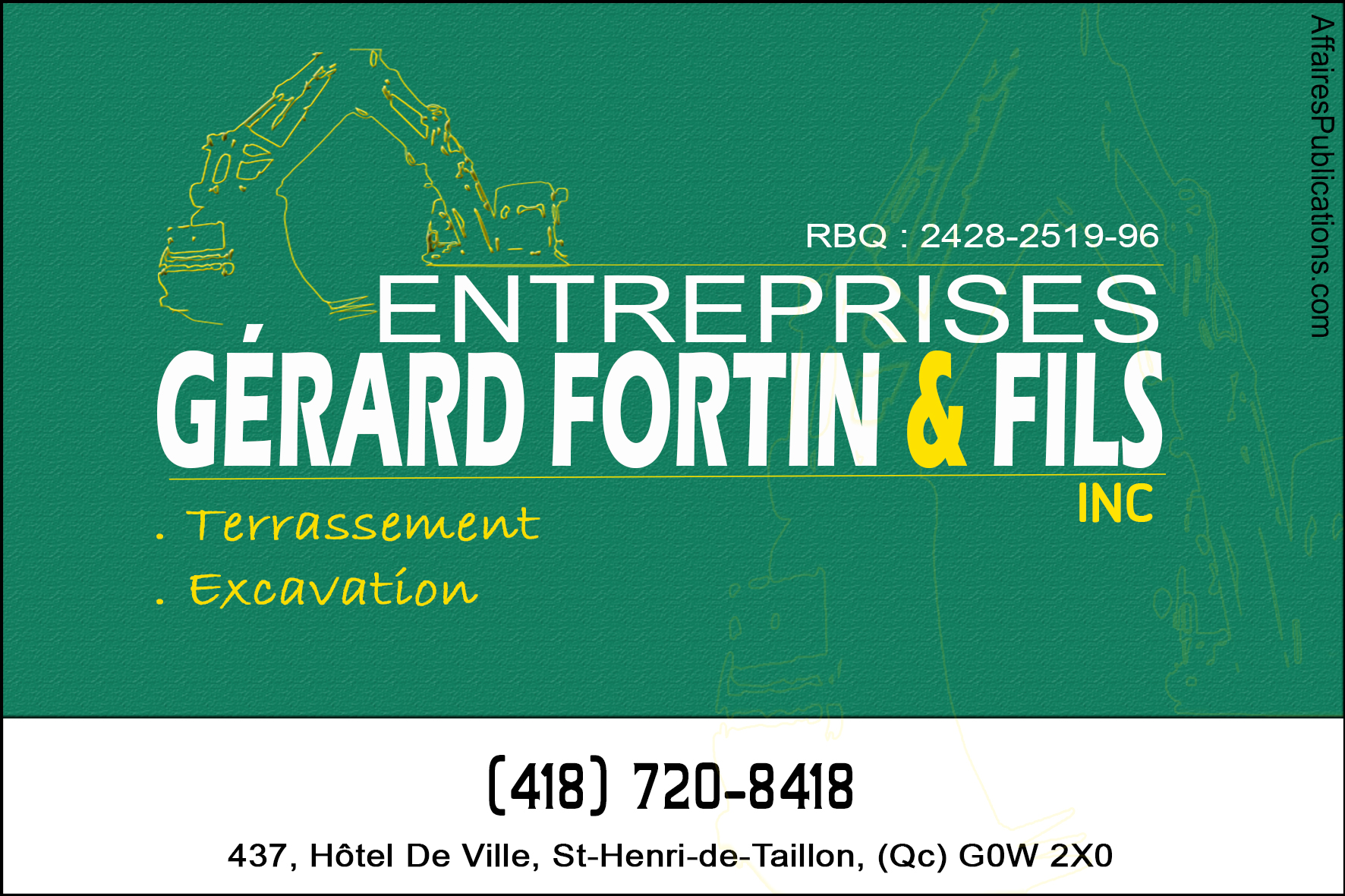 ENTREPRISES GÉRARD FORTIN & FILS INC