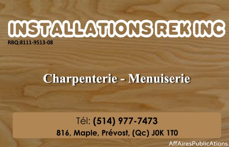 INSTALLATIONS REK INC