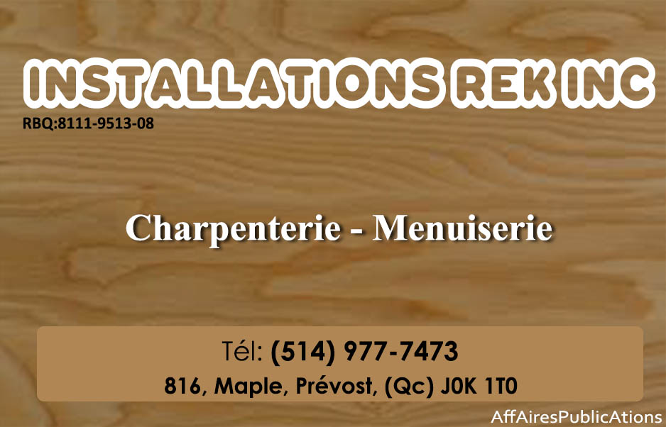 INSTALLATIONS REK INC
