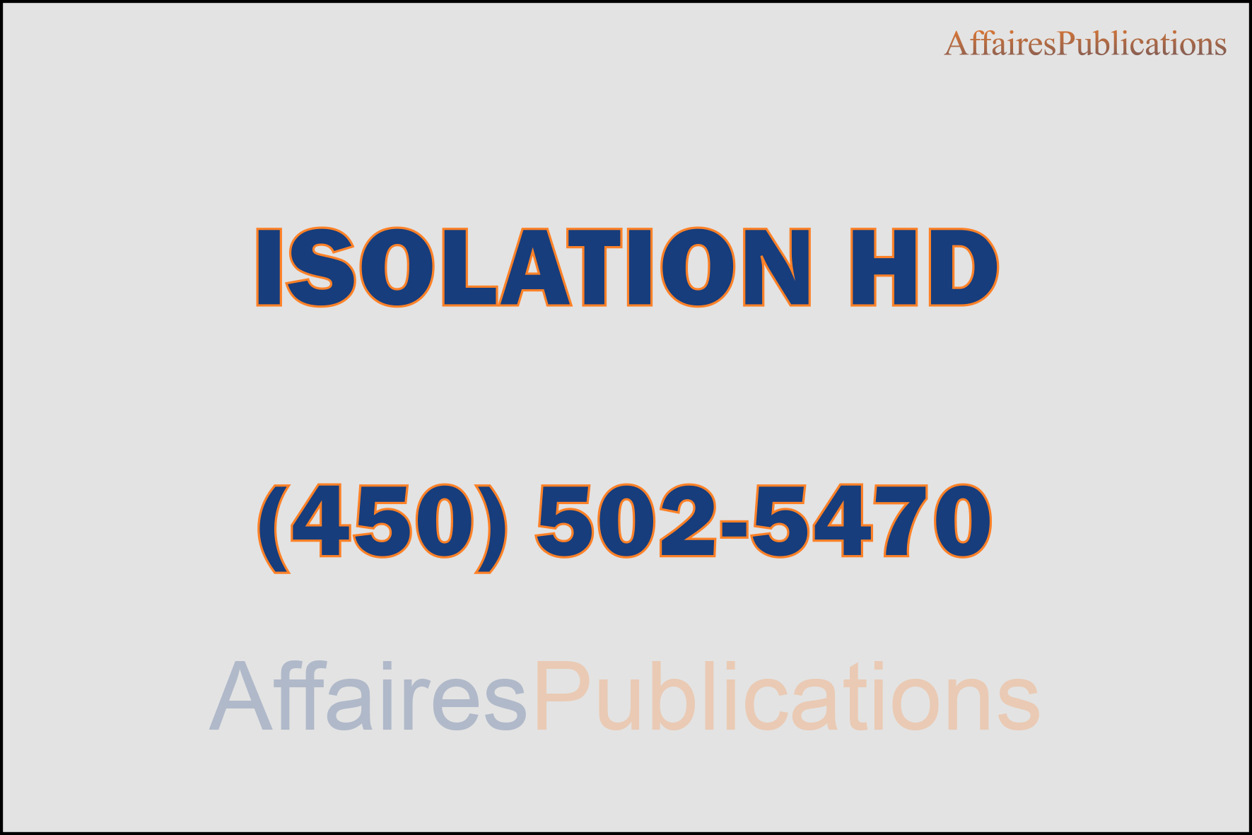 ISOLATION HD