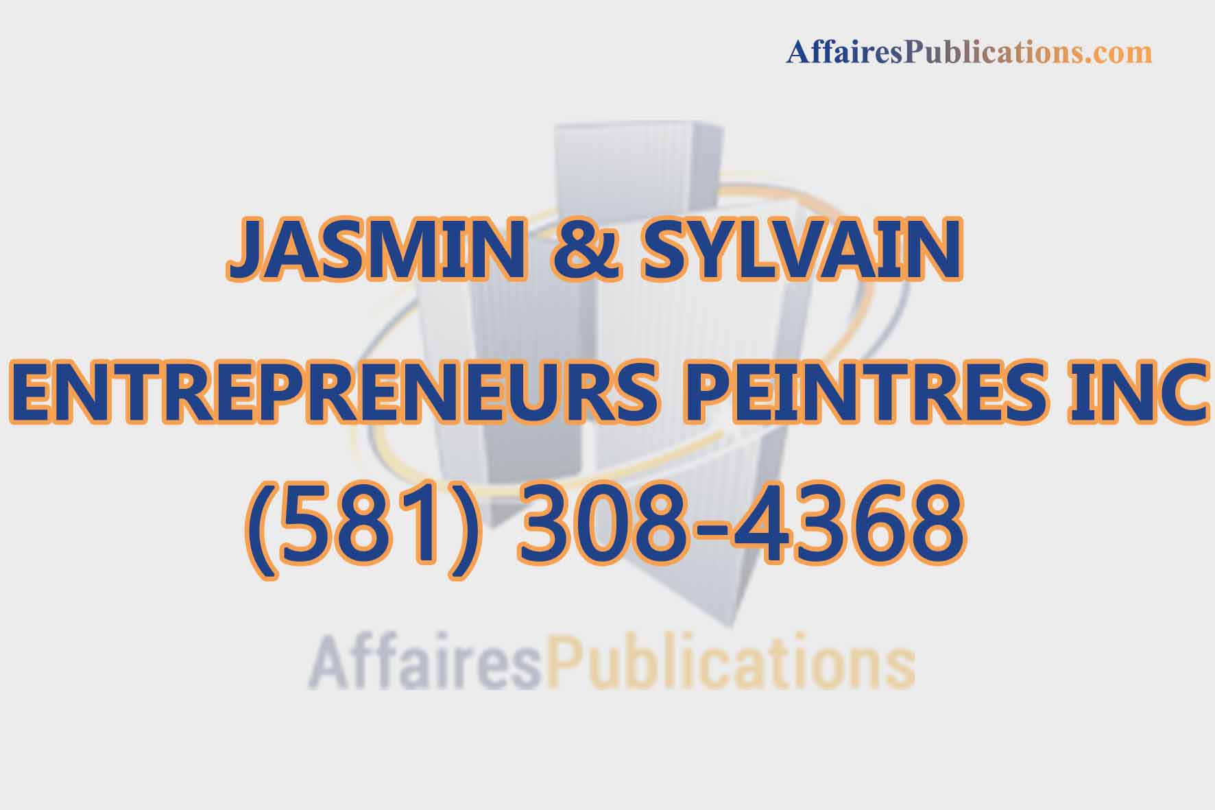 JASMIN ET SYLVAIN ENTREPRENEURS PEINTRES