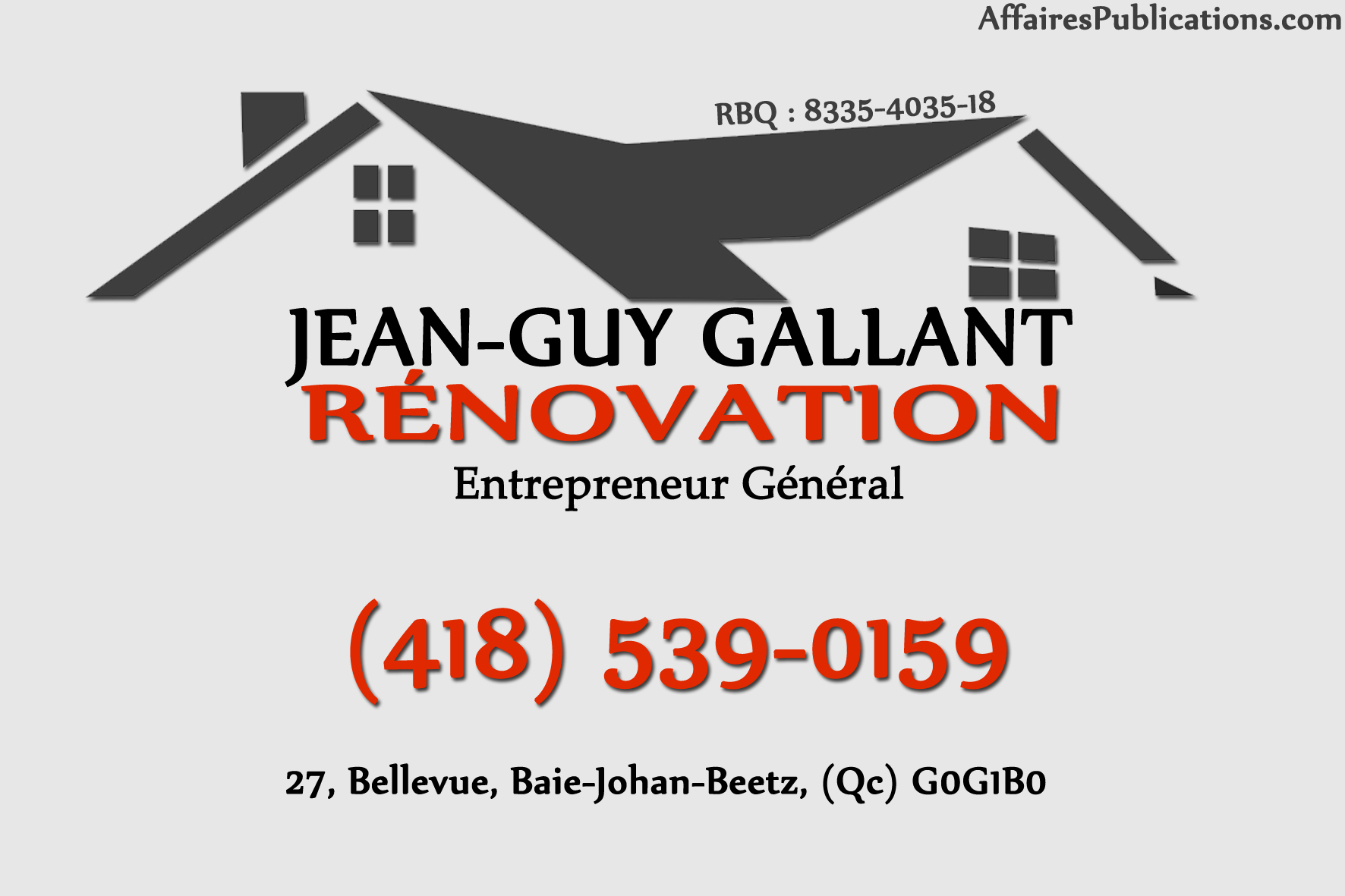 JEAN GUY GALLANT RÉNOVATION