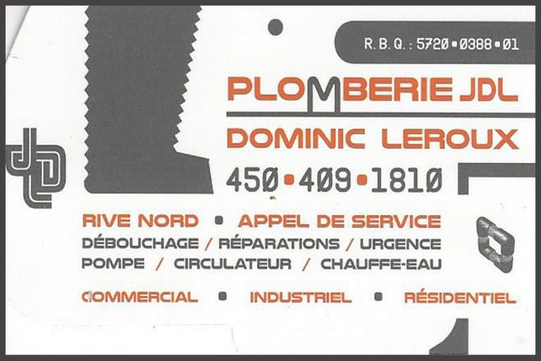 PLOMBERIE JDL INC