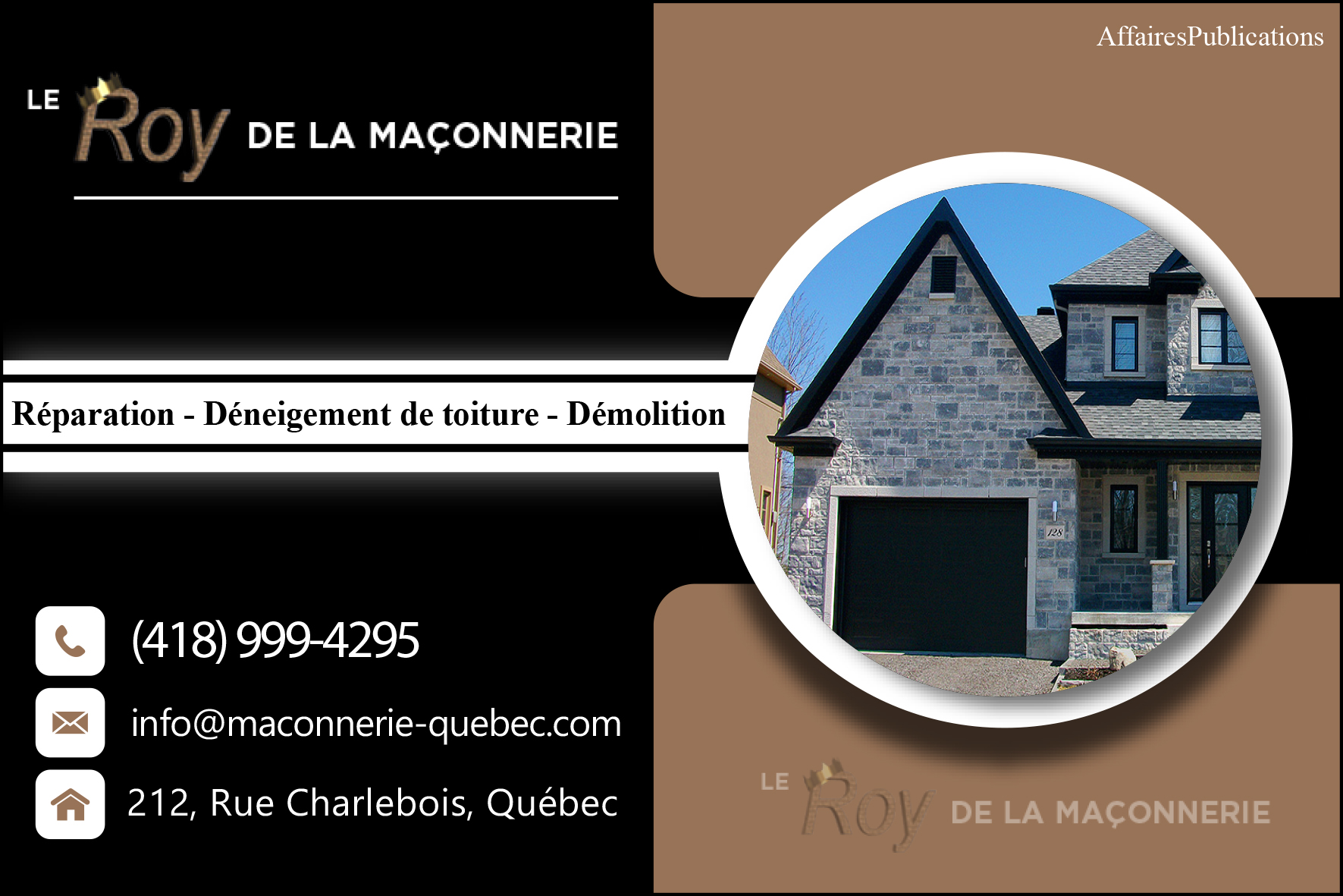 LE ROY DE LA MAÇONNERIE INC