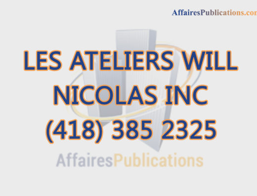 LES ATELIERS WILL NICOLAS INC
