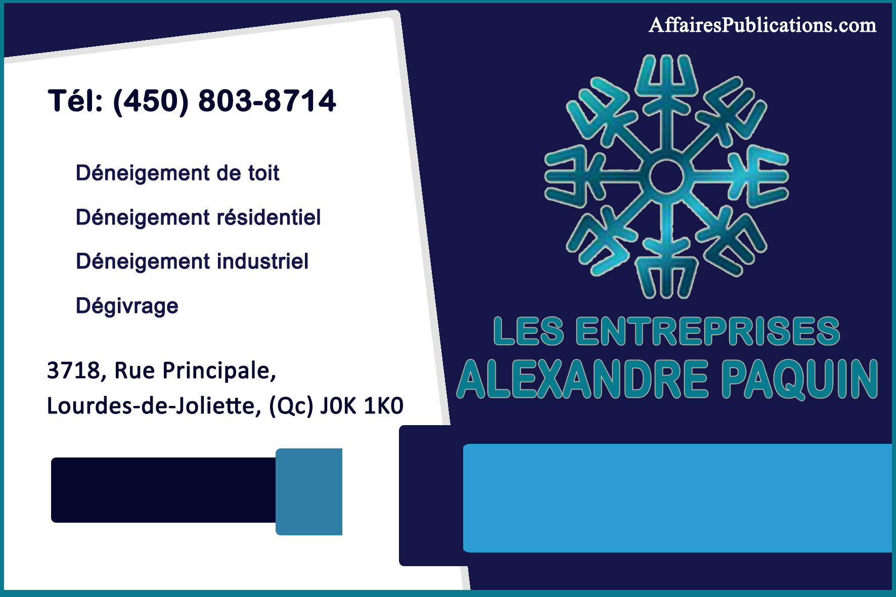 LES ENTREPRISES ALEXANDRE PAQUIN